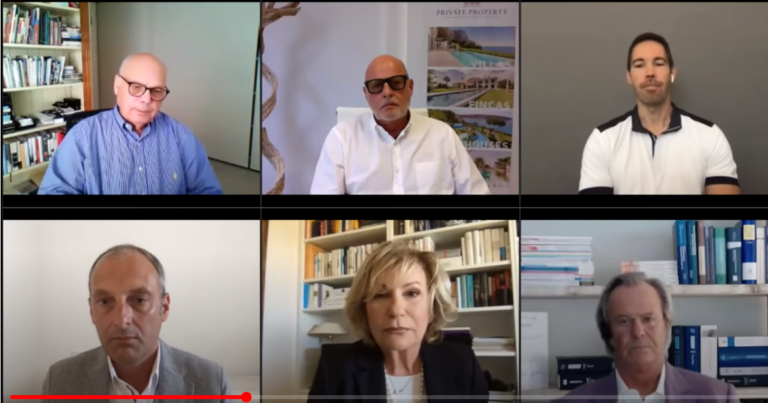 The Mallorca real estate experts (l to r), above: Lutz Minkner, Andreas Dinges, Timo Weibel. Below: Hans Lenz, Sabine Christiansen and Willi Plattes.Pictures: Youtube/European@ccounting.