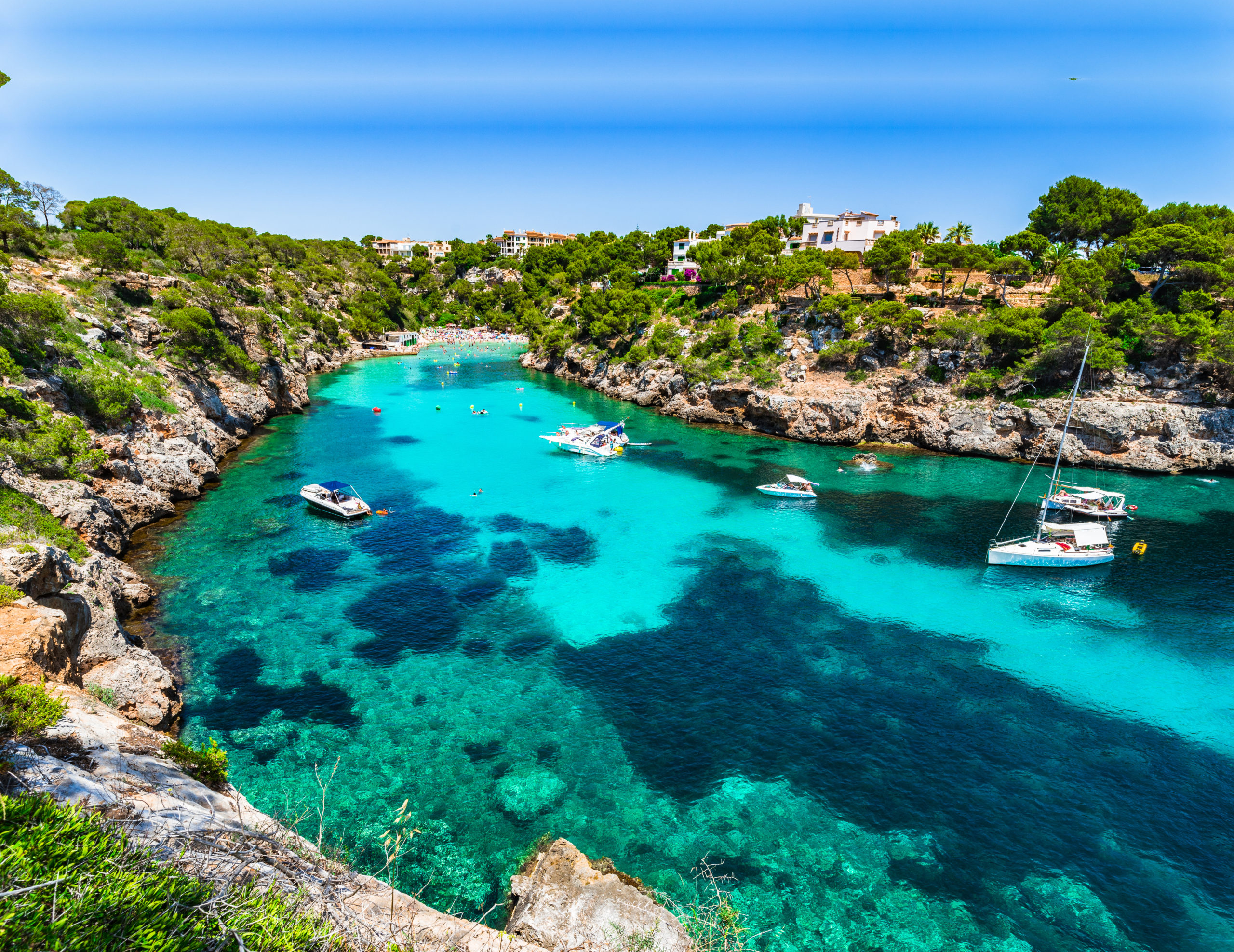 Beautiful view of the cove Cala Pi