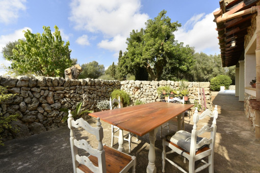 Outside dining area