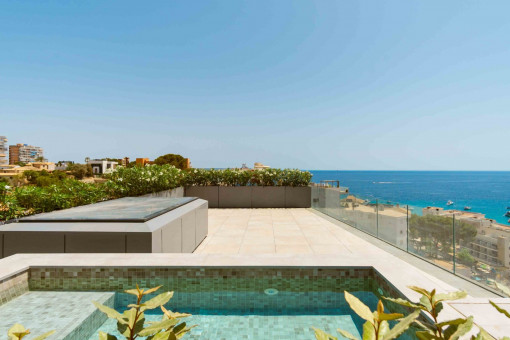 Rooftop terrace with pool