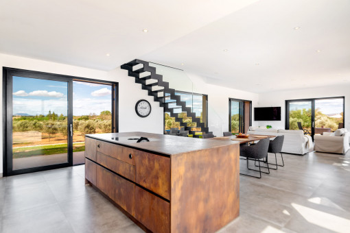 Large kitchen island