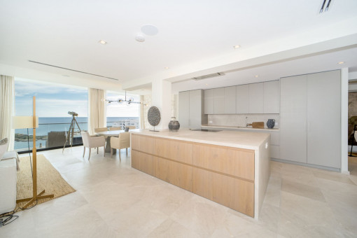 large kitchen island