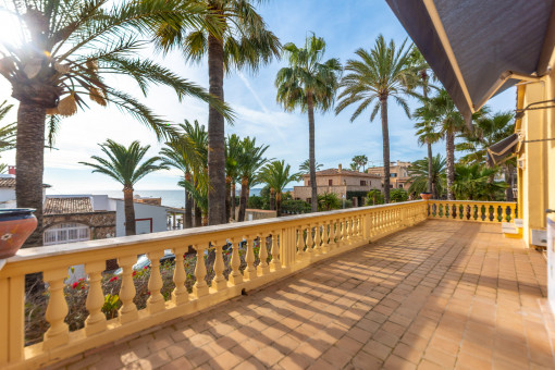 Large terrace with awnings