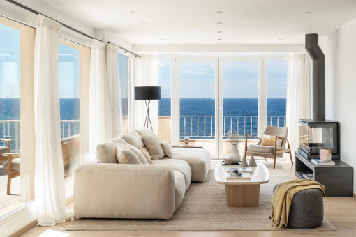 Living area with an impressive view of the Mediterranean Sea