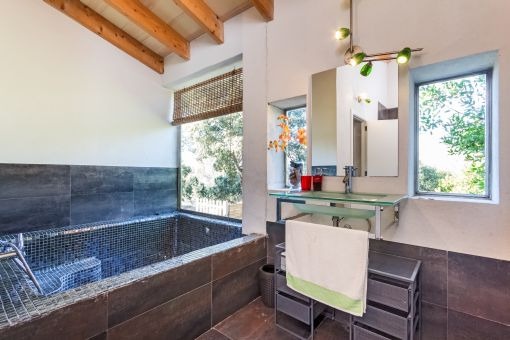 Noble bathroom with bathtub