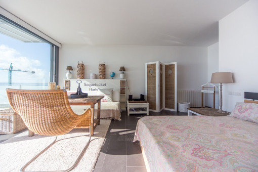 Master bedroom with panoramic windows