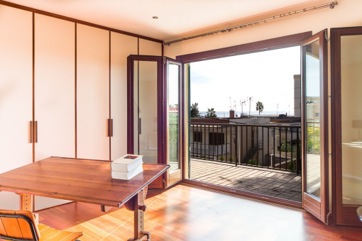 Bedroom with balcony