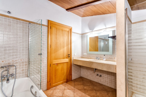 One of four modern bathrooms