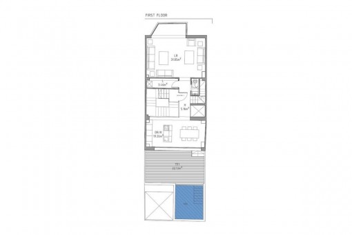 Construction plan of the lower floor