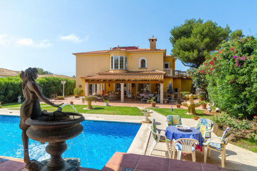 Inviting sun loungers at the pool area