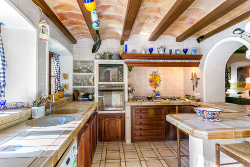 Rustic kitchen which is fully equipped