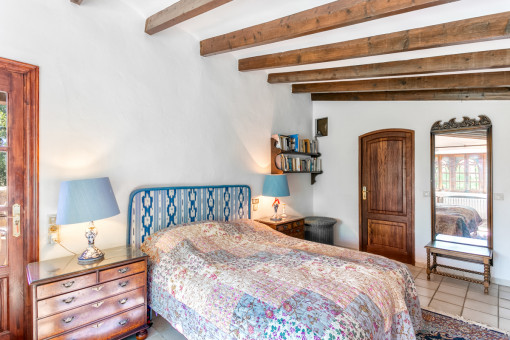 Further bedroom with wonderful wooden ceiling beams