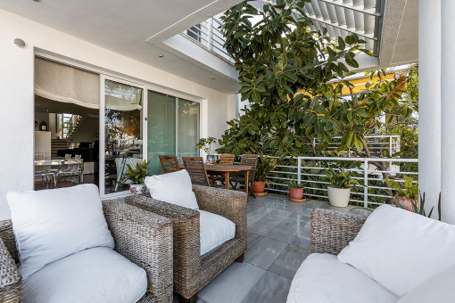 Beautiful terrace with lounge area