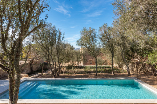 Pool area in absolute privacy