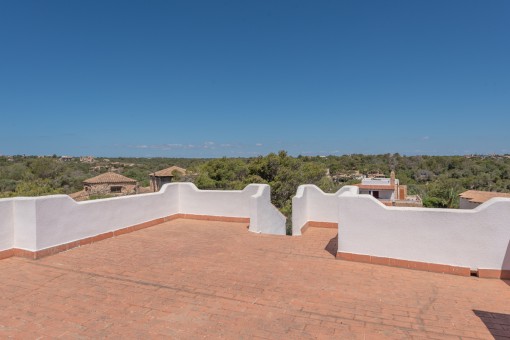 Large roof terrace with sweeping views