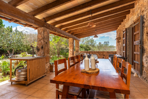 Terrace with dining area