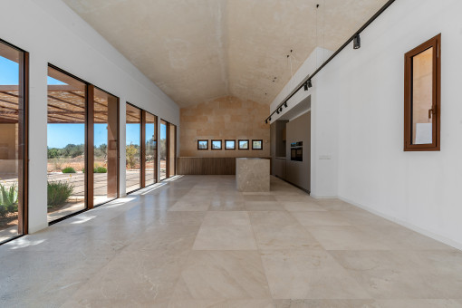 Kitchen and living area