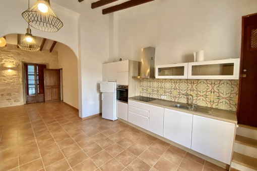 Modern kitchen on the upper floor