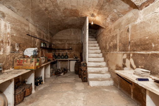 Bodega with vaulted ceiling