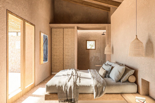 Elegant bedroom with bathroom en suite