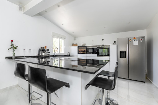 Modern kitchen in white