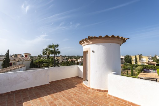 Roof terrace with sweeping views