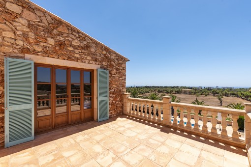 Sunny balcony with a view