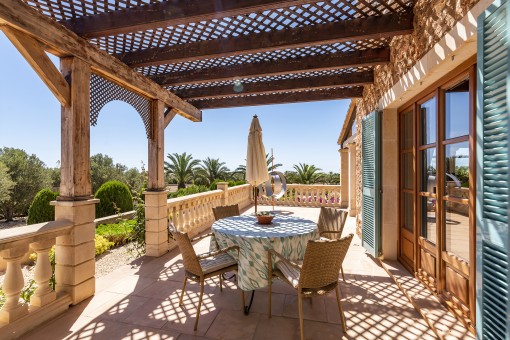 Inviting terrace of the kitchen