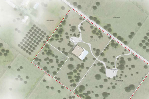 Distribution of the buildings on the plot