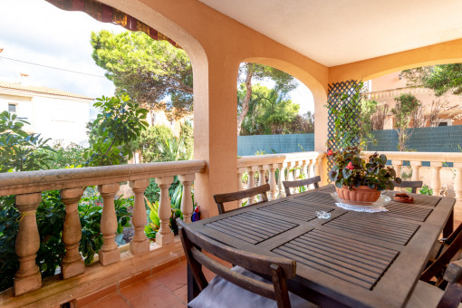 Covered terrace of the separate apartment