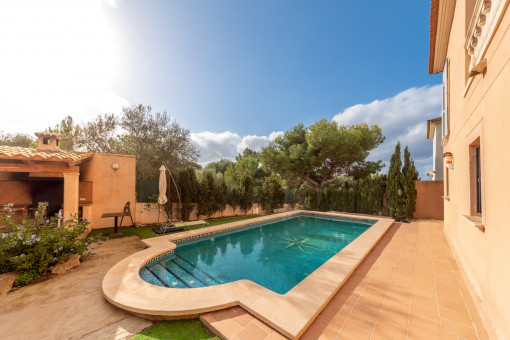 Sunny pool area