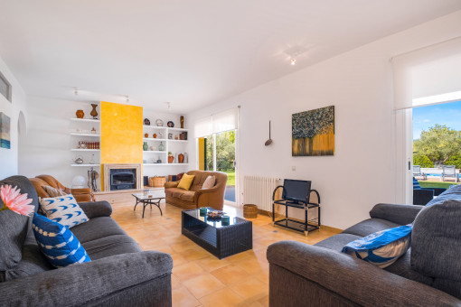 Large, light flooded living area