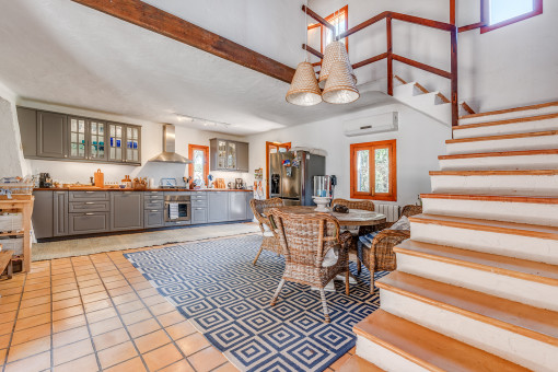 Large, renovated kitchen and dining area