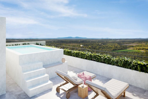 Roof terrace with pool