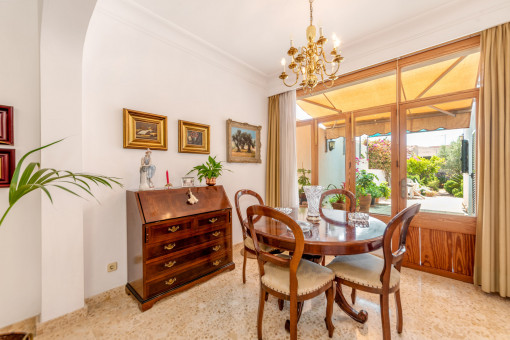 Dining area with access to the terrace