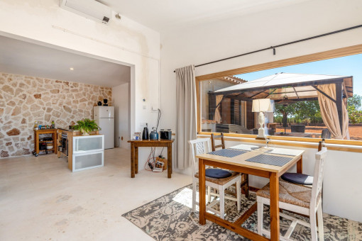 Bright dining area