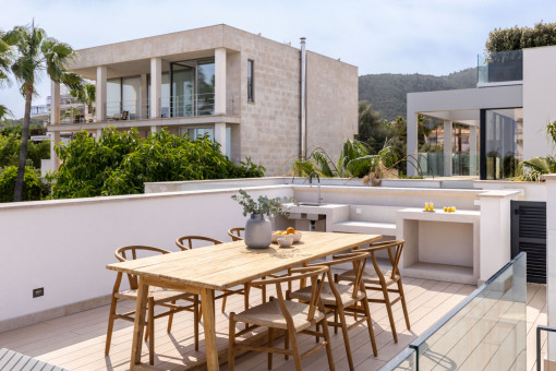 Modern roof terrace