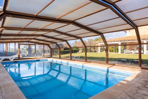 Covered pool area