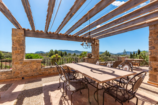 Outdoor dining area