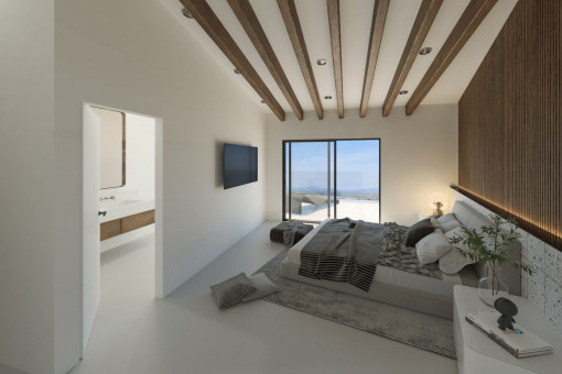Bedroom with upper terrace
