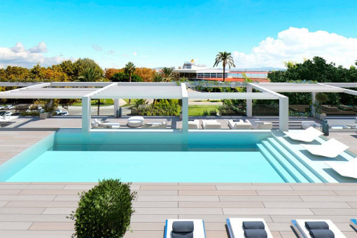 Rooftop with private pool 