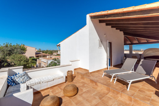 Sunny roof terrace