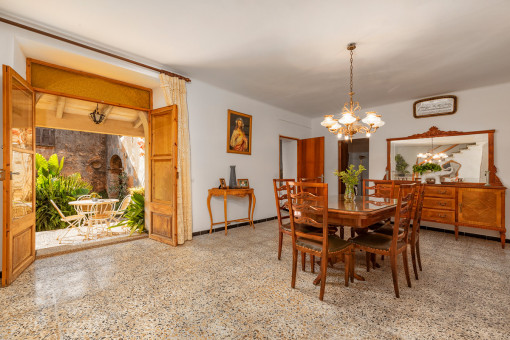 Traditional dining area