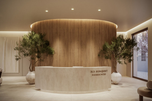 Reception entrance of the building