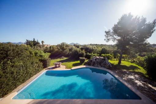 Lovely views of the pool and the surrounding