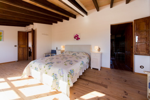 Master bedroom on the upper floor with bathroom en suite