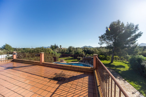 Spacious terrace with impressive views of the landscape