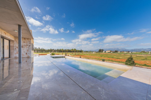 Terrace and pool