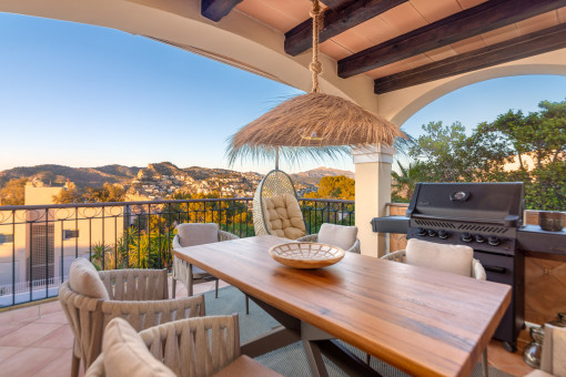 Covered terrace with breathtaking views