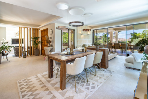 Bright dining area